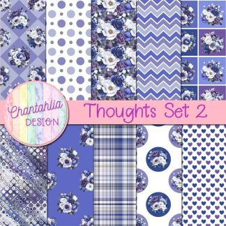 Thoughts Digital Papers Set 2