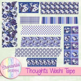 Free washi tape in a Thoughts theme