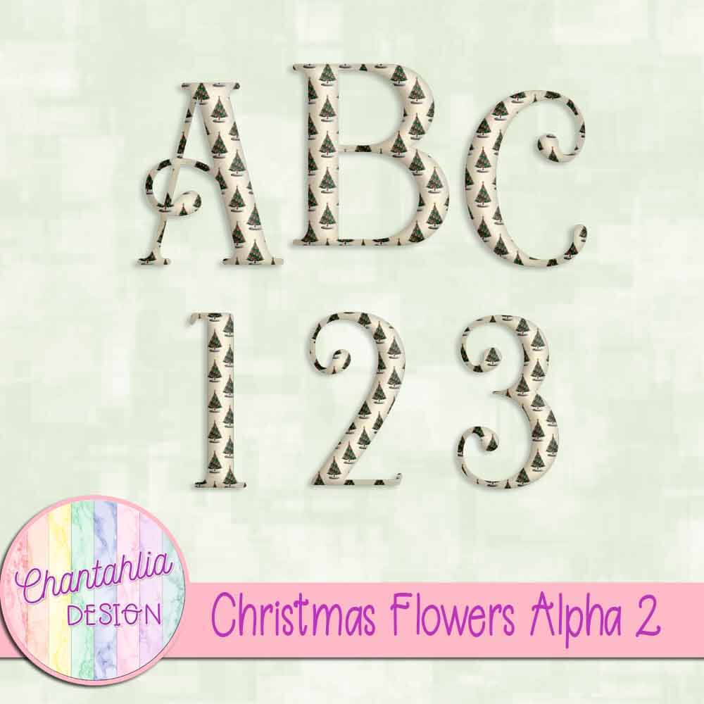 Free alpha in a Christmas Flowers theme
