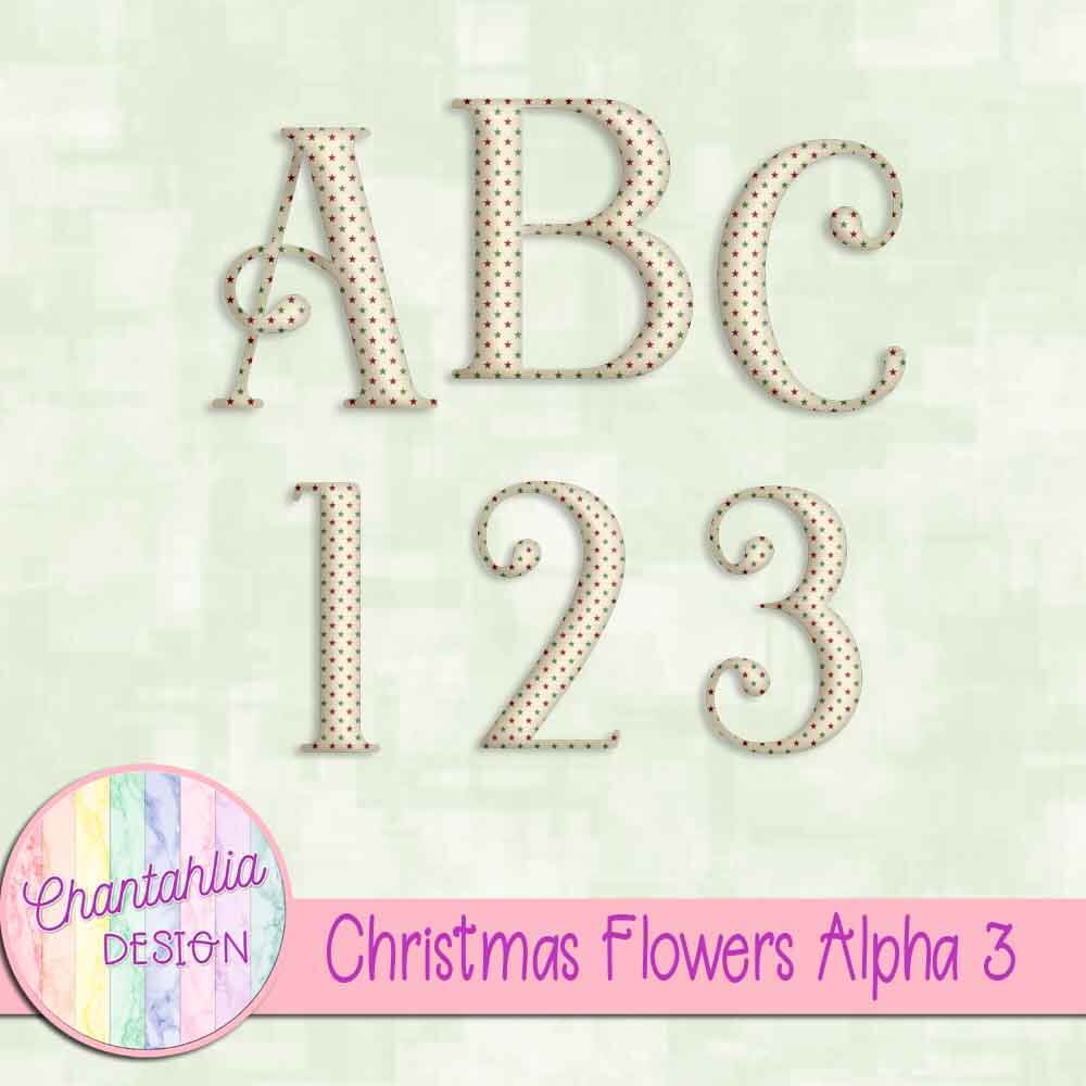 Free alpha in a Christmas Flowers theme