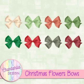 Christmas Flowers Bows