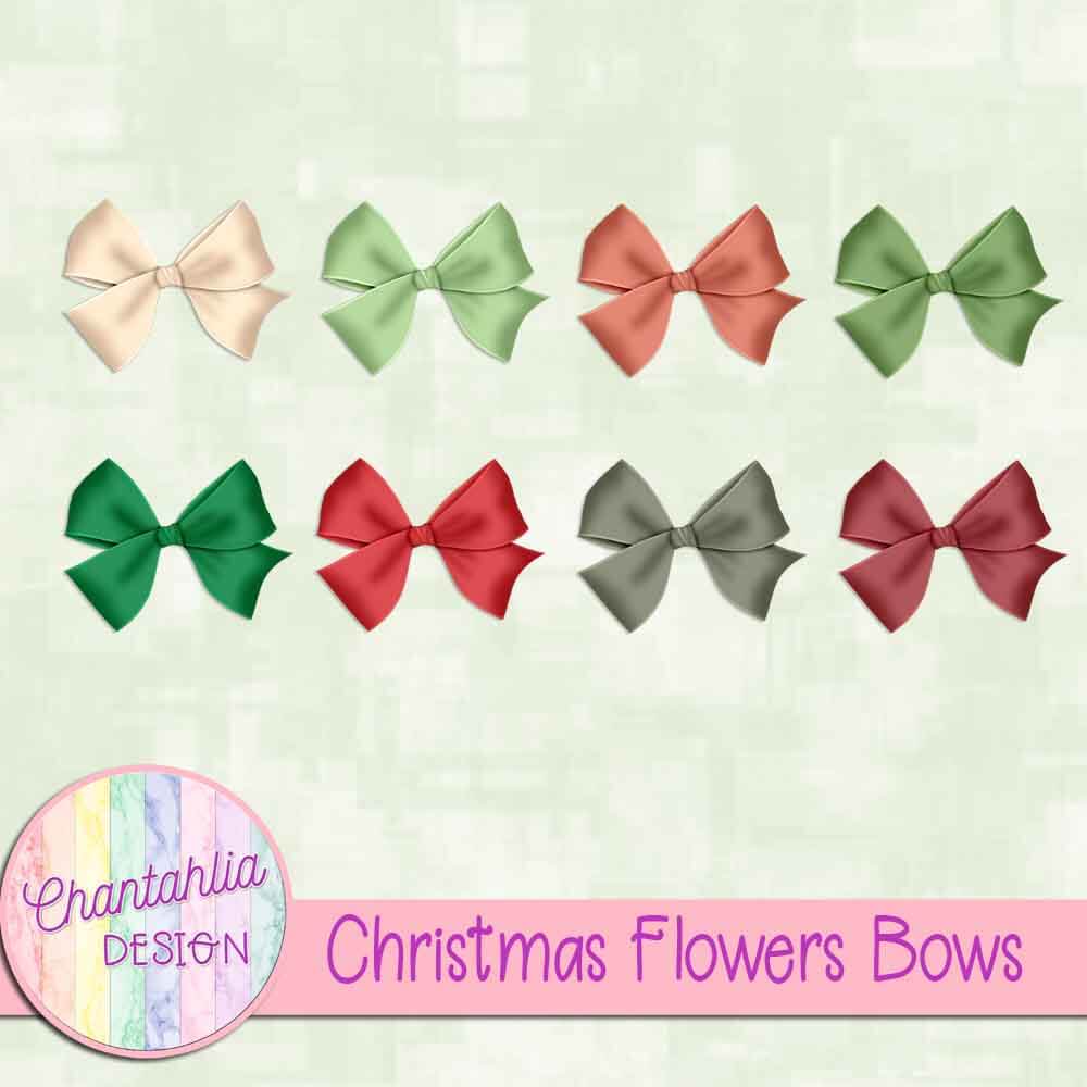 Christmas Flowers Bows