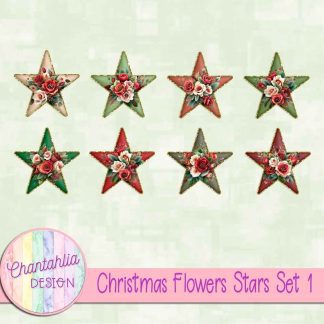 Christmas Flowers Stars Set 1