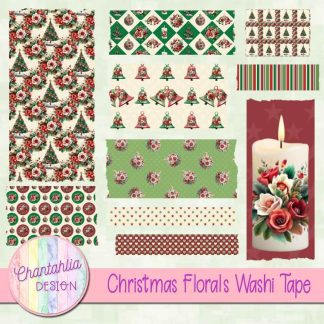 Christmas Flowers Washi Tape