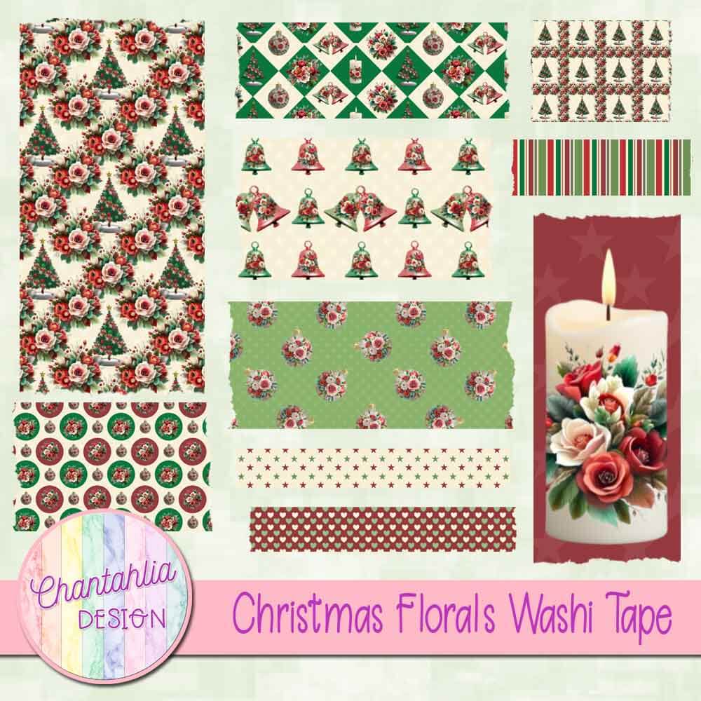 Christmas Flowers Washi Tape