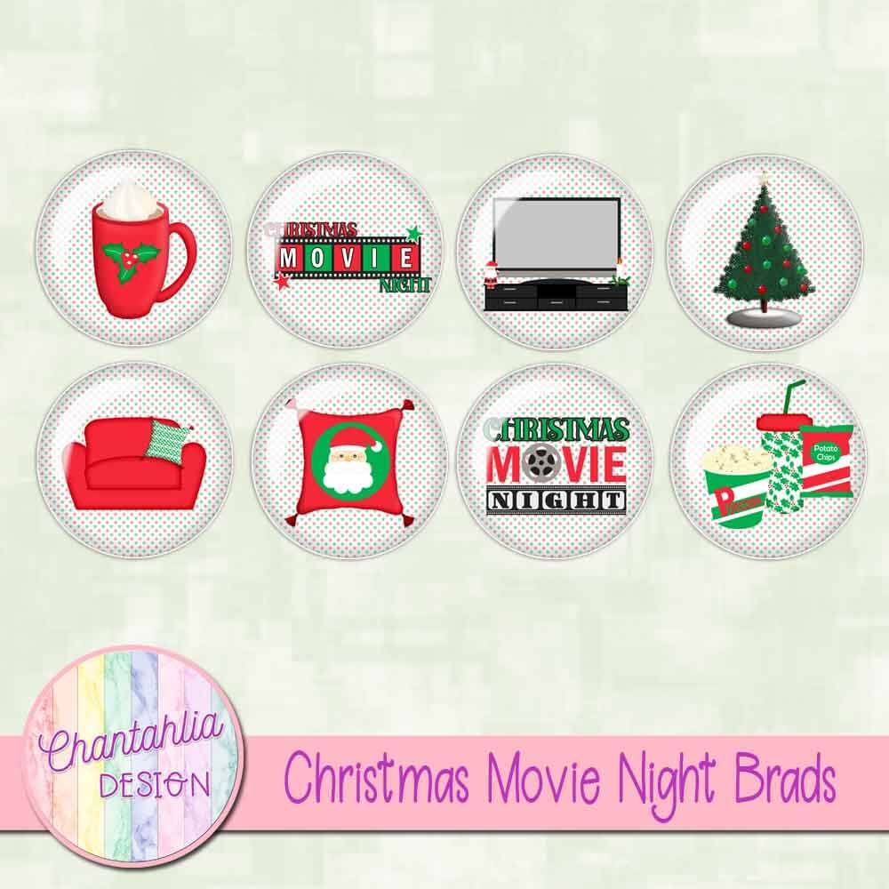 Free brads in a Christmas Movie Night theme