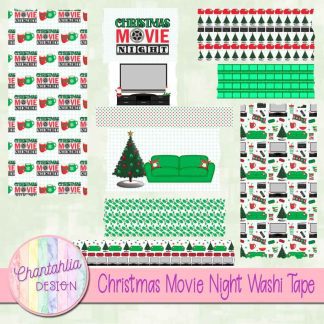 Christmas Movie Night Washi Tape
