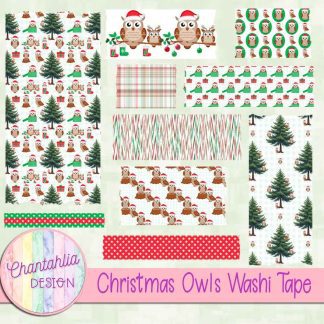 Christmas Owls Washi Tape