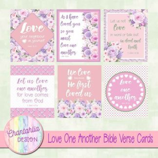 Free Bible verse cards in a Love One Another theme