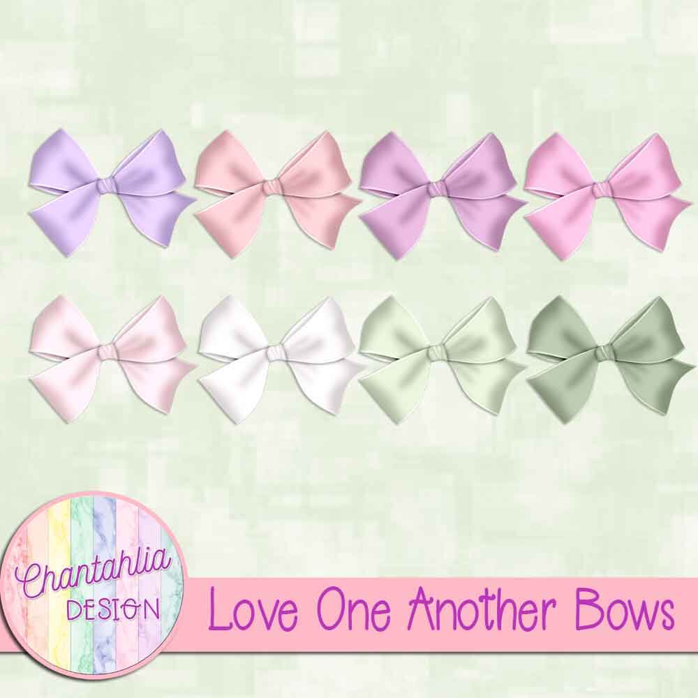 Free bows in a Love One Another theme