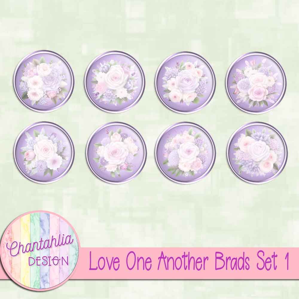 Free brads in a Love One Another theme