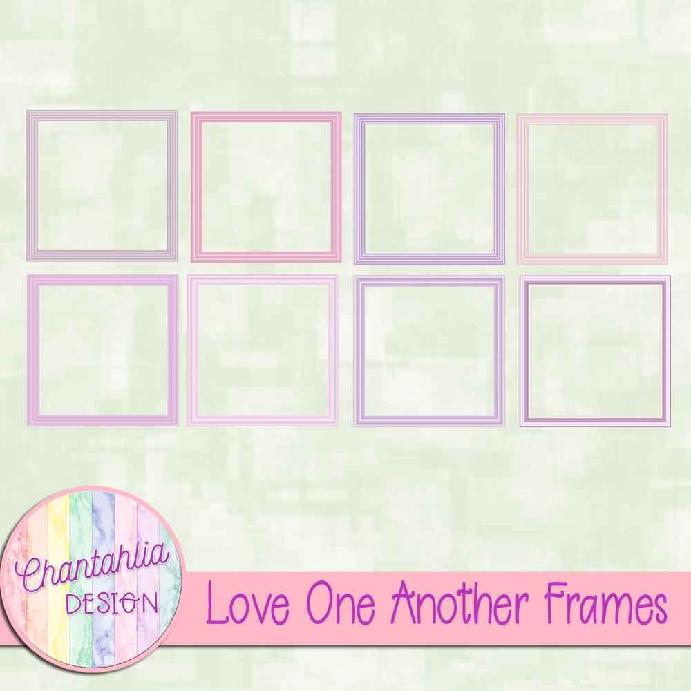 Free frames in a Love One Another theme