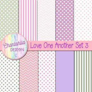 Free digital papers in a Love One Another theme
