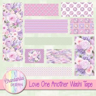 Free washi tape in a Love One Another theme