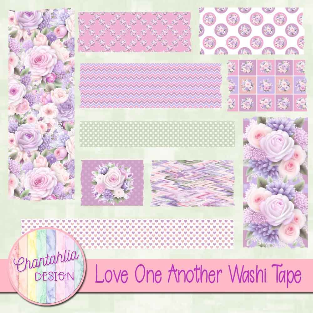 Free washi tape in a Love One Another theme