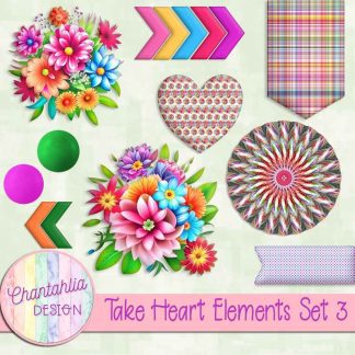 Free design elements in a Take Heart theme