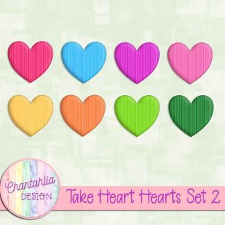 Free hearts in a Take Heart theme