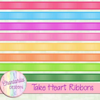 Free ribbons in a Take Heart theme