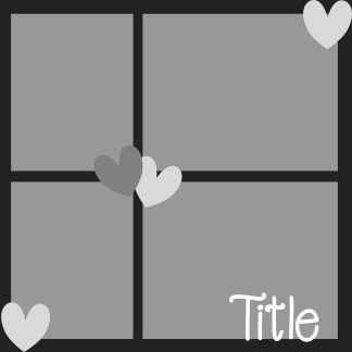 Free digital scrapbooking layout template .psd file