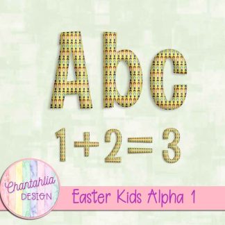 Free alpha in an Easter Kids theme.