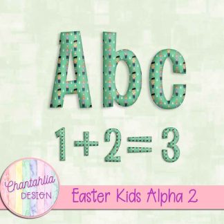 Free alpha in an Easter Kids theme.