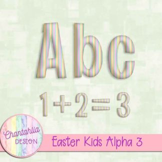 Free alpha in an Easter Kids theme.