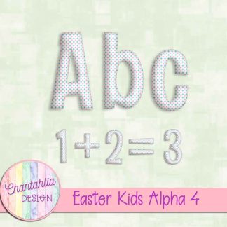 Free alpha in an Easter Kids theme.