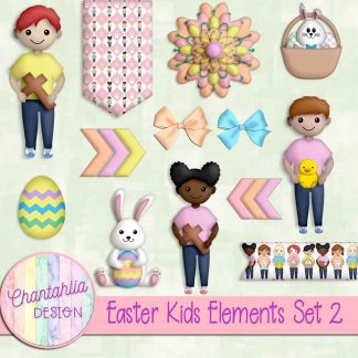 Free design elements in an Easter Kids theme