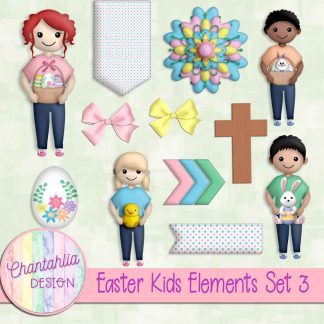 Free design elements in an Easter Kids theme