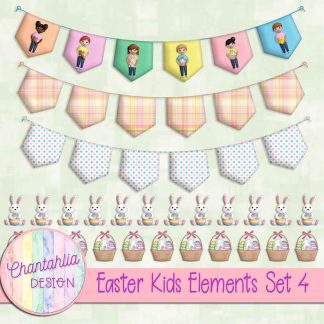 Free design elements in an Easter Kids theme
