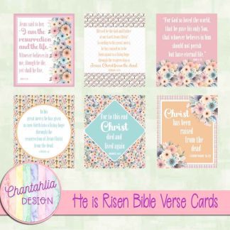 He is Risen Bible Verse Cards