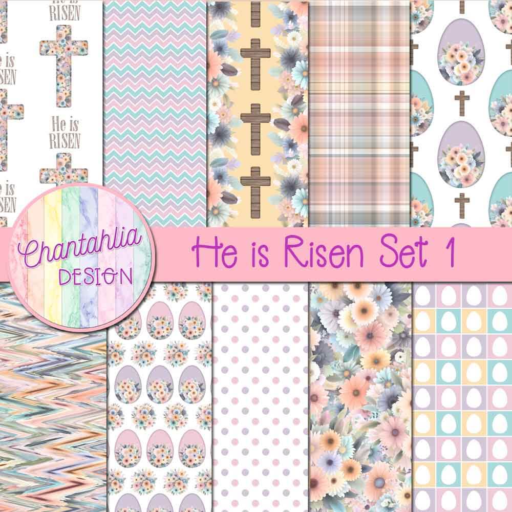 He is Risen Digital Papers Set 1