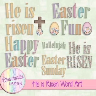 He is Risen Word Art