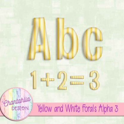 Yellow and White Florals Alpha 3 - Chantahlia Design