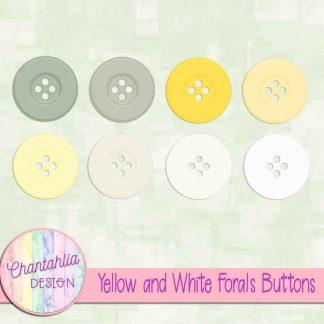 Yellow and White Florals Buttons