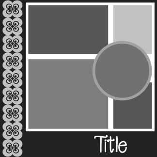 Digital Scrapbook Layout Template 419