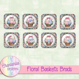 Floral Baskets Brads
