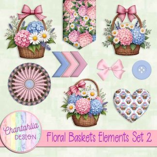 Floral Baskets Elements Set 2