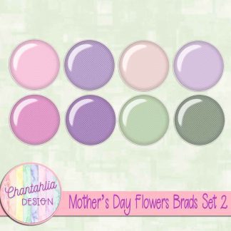Mothers Day Flowers Brads Set 2