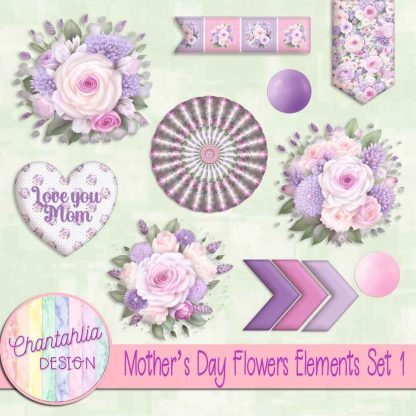 Mothers Day Flowers Elements Set 1 - Chantahlia Design