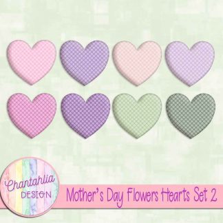 Mothers Day Flowers Hearts Set 2