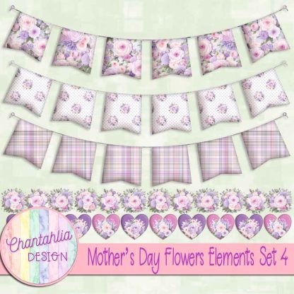 Mothers Day Flowers Elements Set 4 - Chantahlia Design
