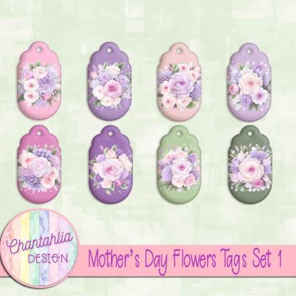 Mothers Day Flowers Tags Set 1 - Chantahlia Design