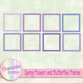 Spring Flowers and Butterflies Frames
