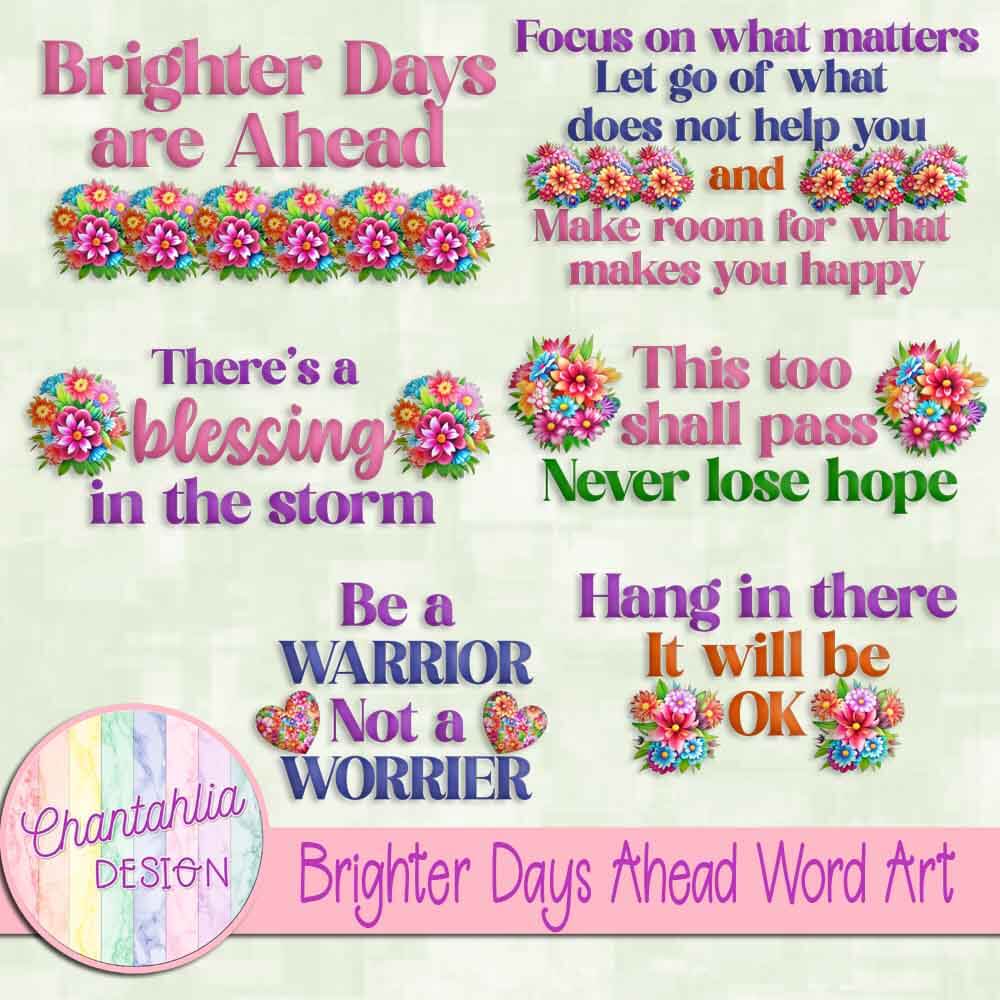 Brighter Days Ahead Word Art