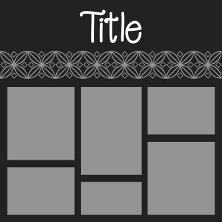 Digital Scrapbook Layout Template 421