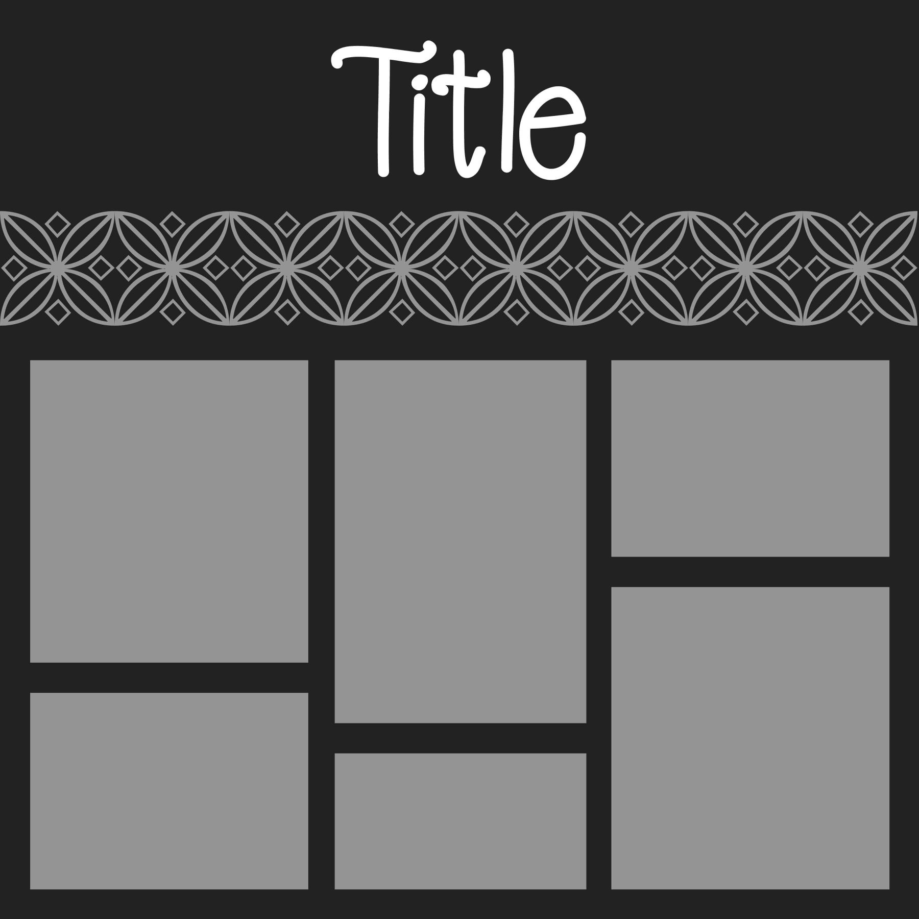 Digital Scrapbook Layout Template 421