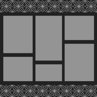 Digital Scrapbook Layout Template 422