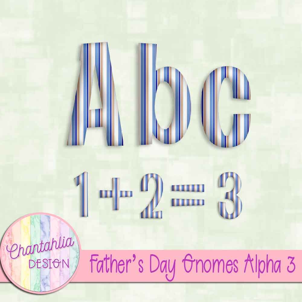 Free alpha in a Fathers Day Gnomes theme