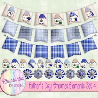 Free design elements in a Fathers Day Gnomes theme